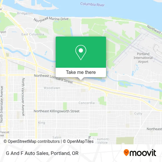 G And F Auto Sales map