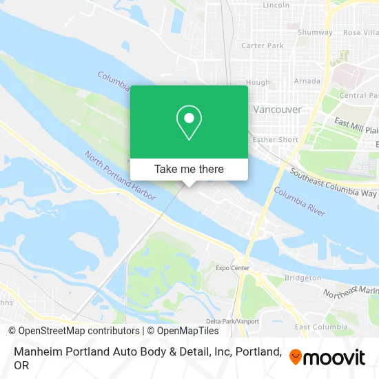 Manheim Portland Auto Body & Detail, Inc map