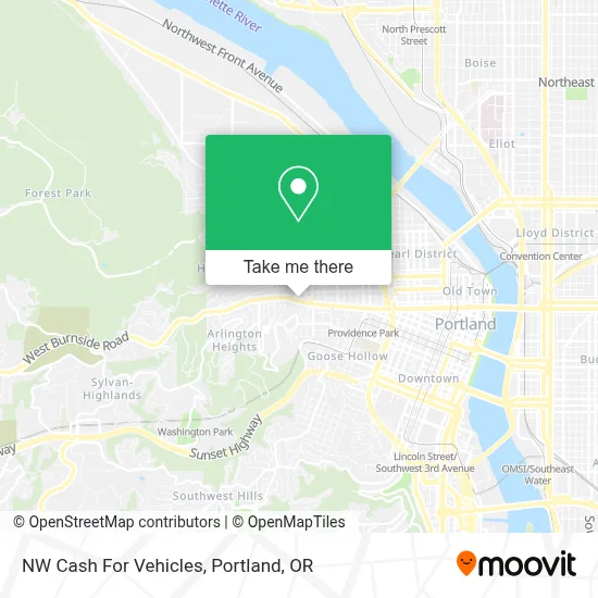 NW Cash For Vehicles map