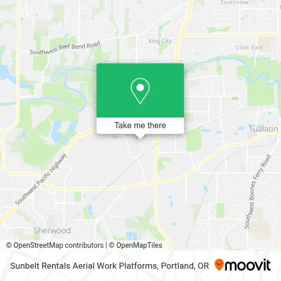 Sunbelt Rentals Aerial Work Platforms map