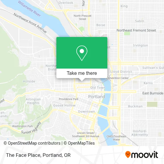 The Face Place map