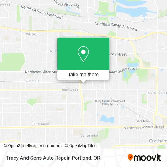 Tracy And Sons Auto Repair map