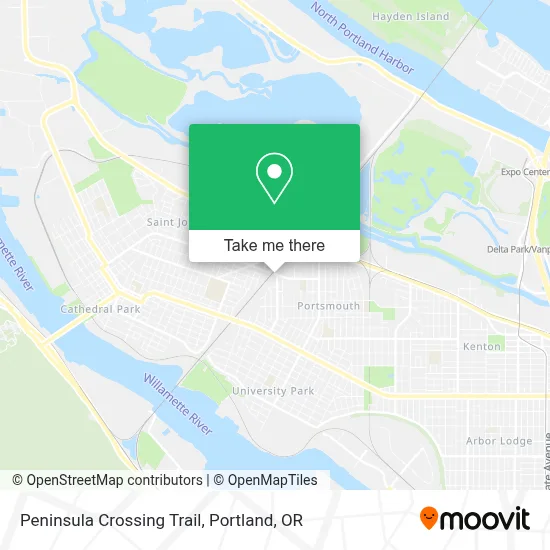 Peninsula Crossing Trail map
