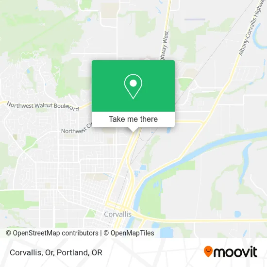 Corvallis, Or map