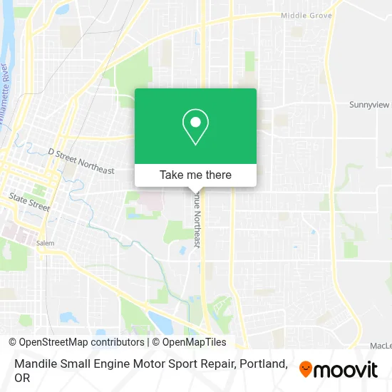 Mandile Small Engine Motor Sport Repair map