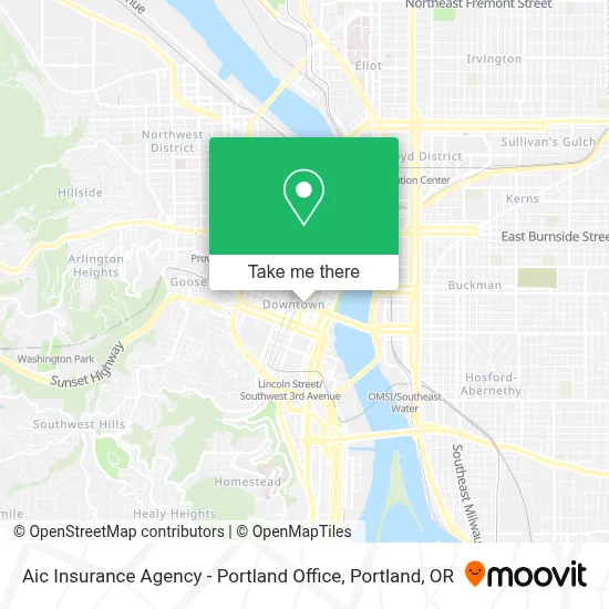 Aic Insurance Agency - Portland Office map
