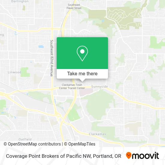 Coverage Point Brokers of Pacific NW map