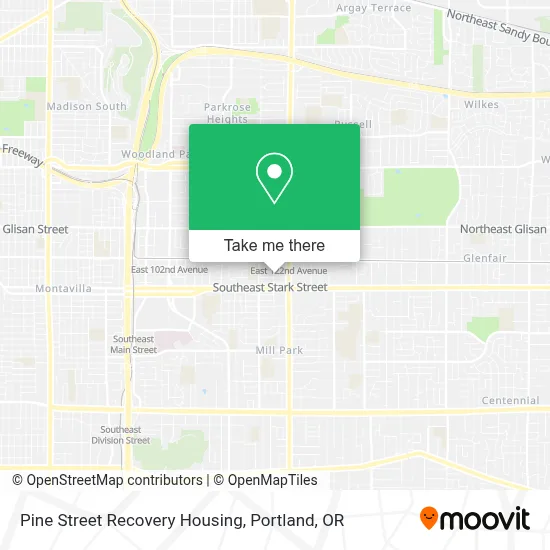 Pine Street Recovery Housing map
