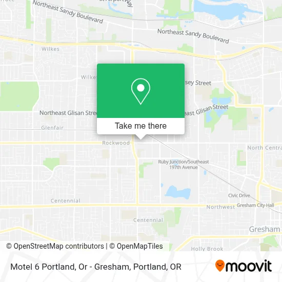 Motel 6 Portland, Or - Gresham map