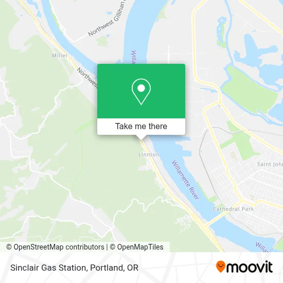 Sinclair Gas Station map