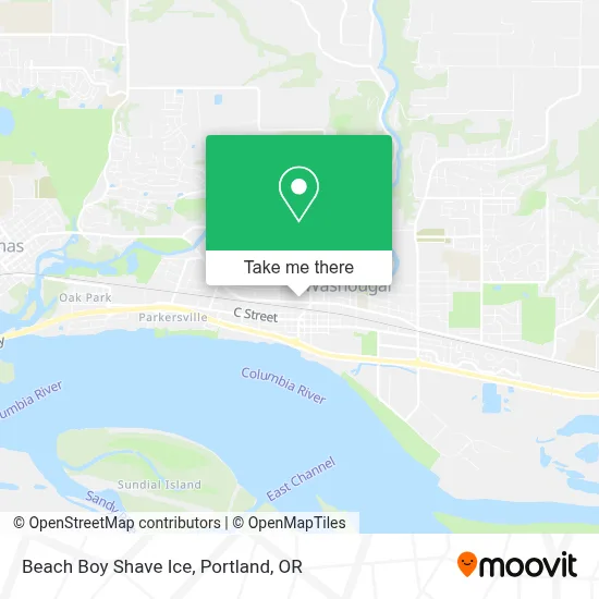 Beach Boy Shave Ice map