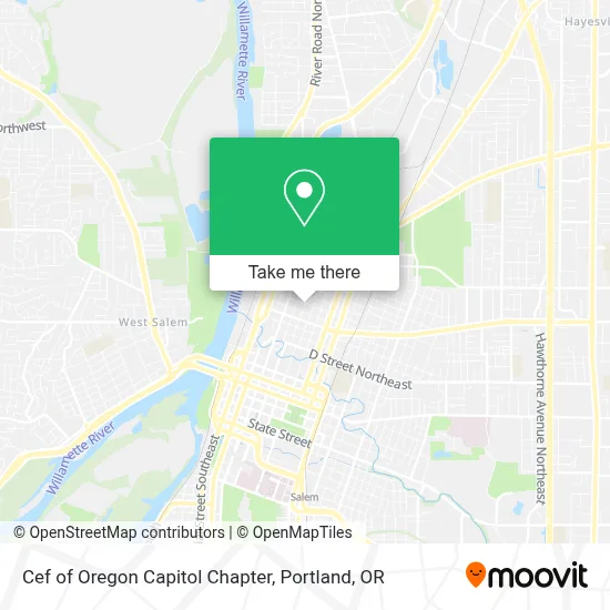 Cef of Oregon Capitol Chapter map