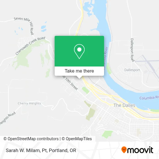 Sarah W. Milam, Pt map