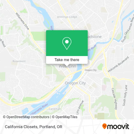 California Closets map