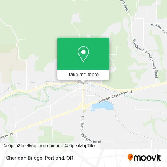 Sheridan Bridge map