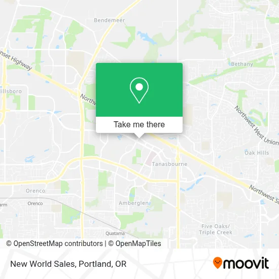 New World Sales map