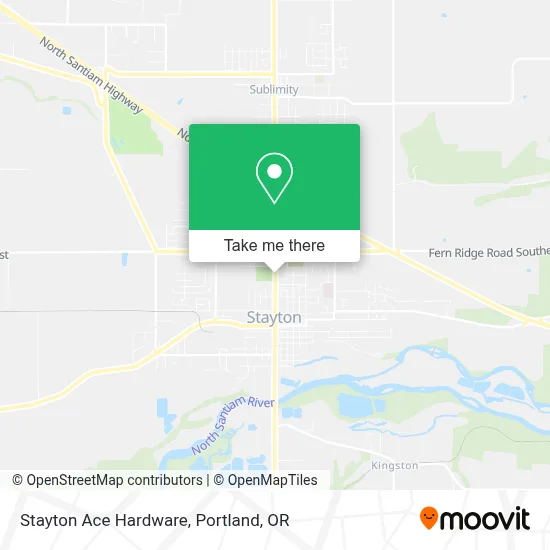 Stayton Ace Hardware map