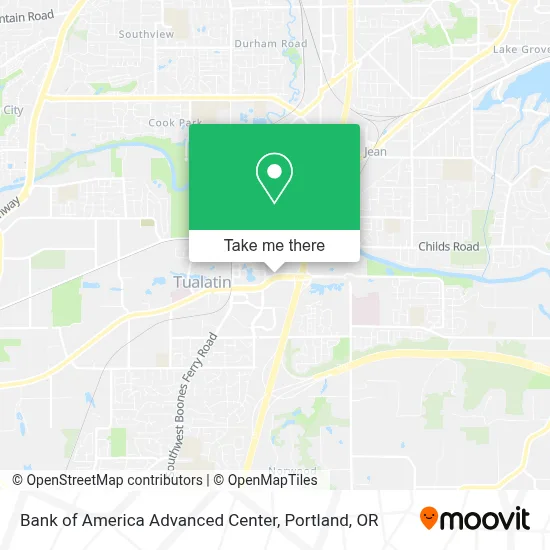 Bank of America Advanced Center map