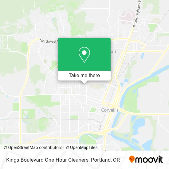 Kings Boulevard One-Hour Cleaners map