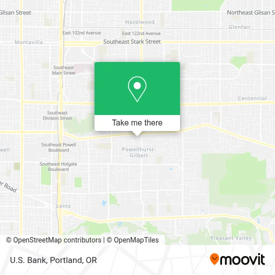 U.S. Bank map