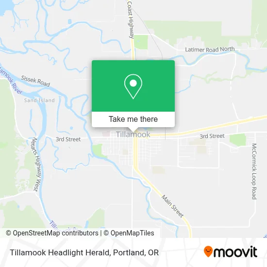 Tillamook Headlight Herald map
