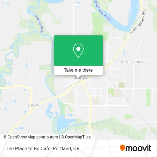 The Place to Be Cafe map