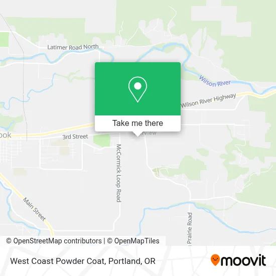 West Coast Powder Coat map