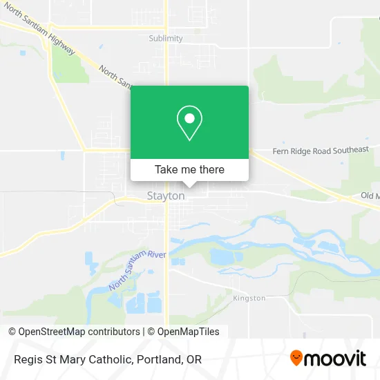 Regis St Mary Catholic map