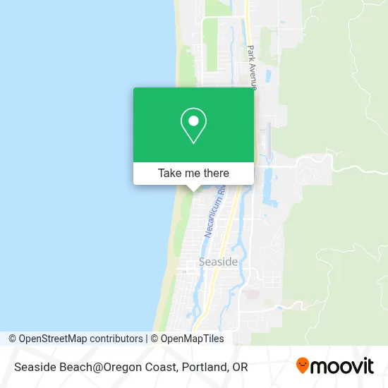 Seaside Beach@Oregon Coast map