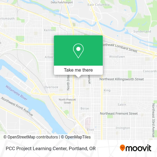 PCC Project Learning Center map