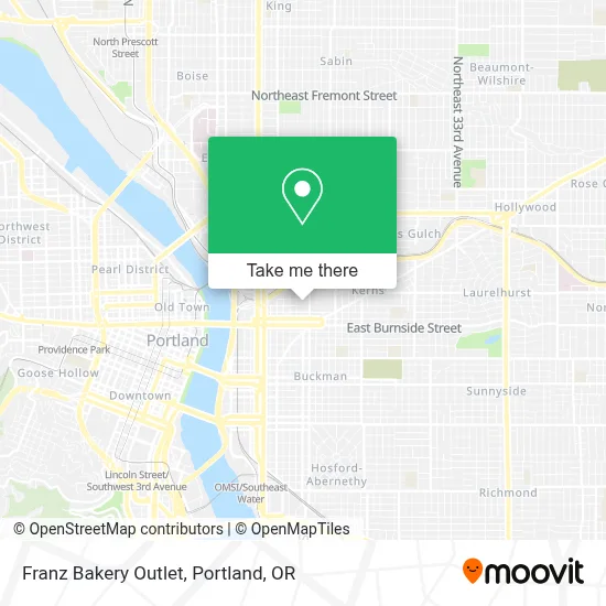 Franz Bakery Outlet map