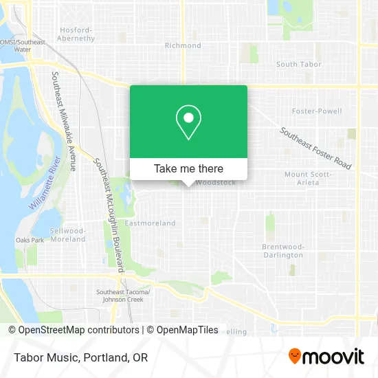 Tabor Music map