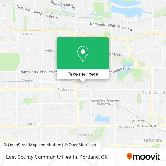 East County Community Health map
