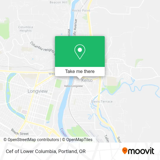 Cef of Lower Columbia map