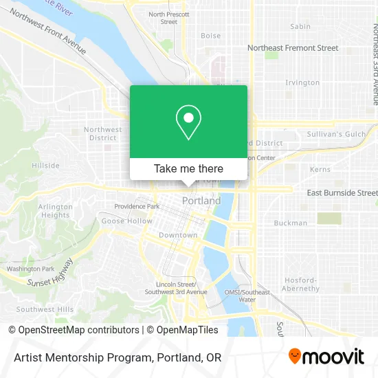 Artist Mentorship Program map