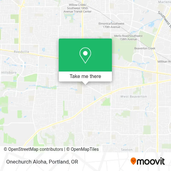 Onechurch Aloha map