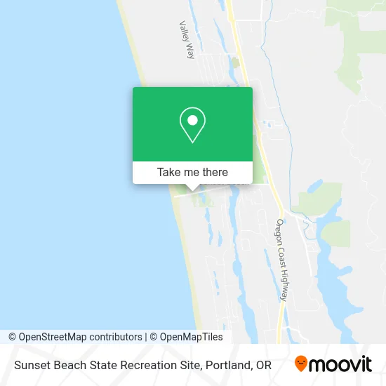 Sunset Beach State Recreation Site map
