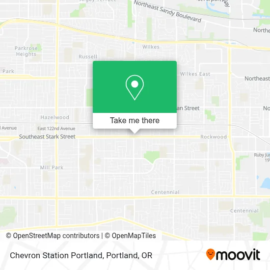 Chevron Station Portland map