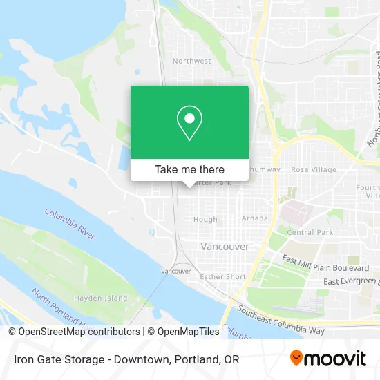 Iron Gate Storage - Downtown map