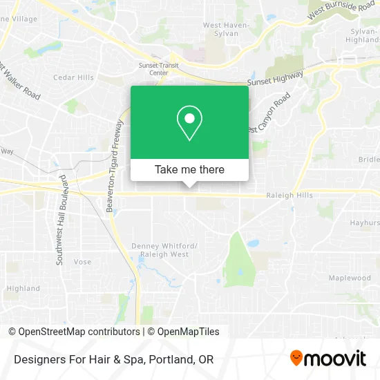 Designers For Hair & Spa map