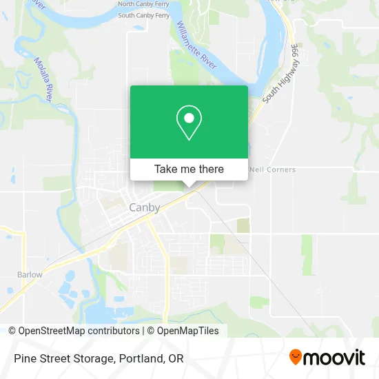 Pine Street Storage map