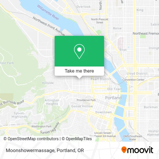 Moonshowermassage map