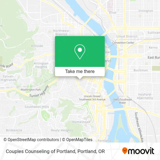 Couples Counseling of Portland map