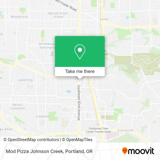 Mod Pizza Johnson Creek map