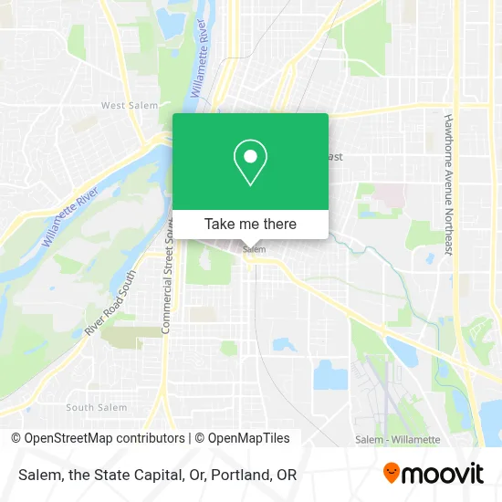Salem, the State Capital, Or map