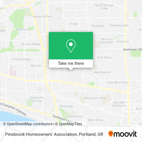 Pinebrook Homeowners' Association map