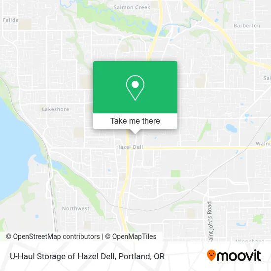 U-Haul Storage of Hazel Dell map