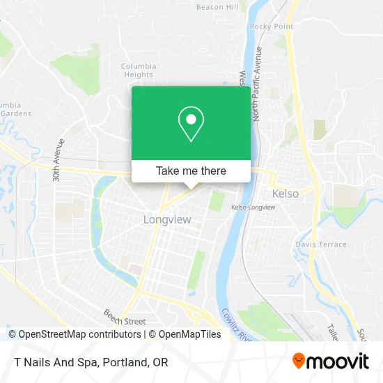 T Nails And Spa map
