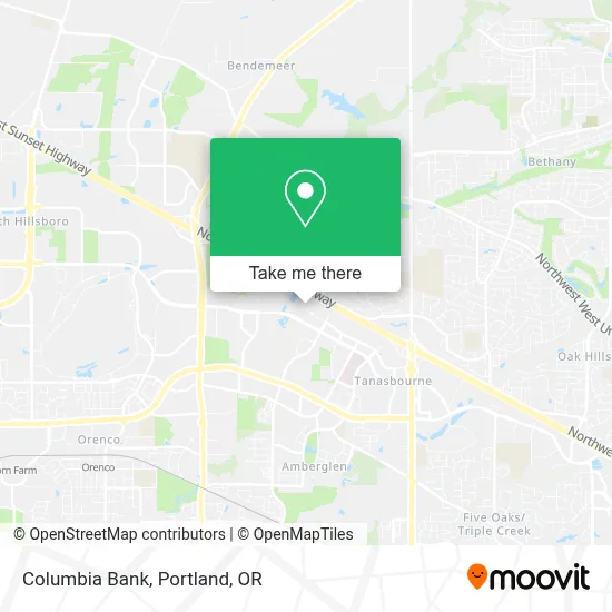 Columbia Bank map