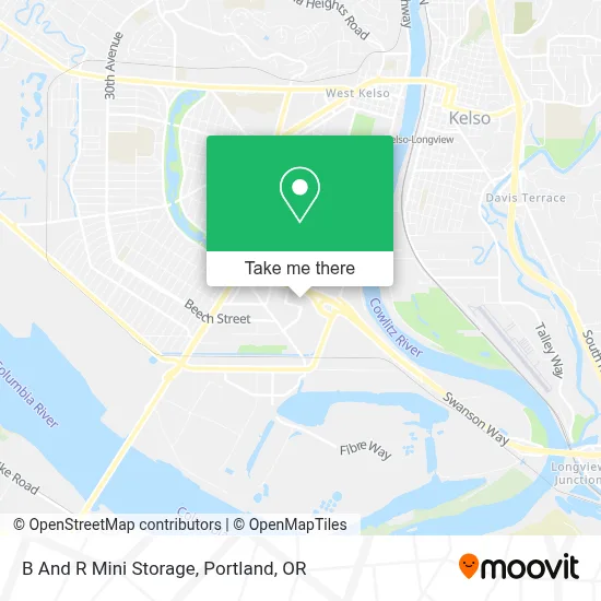 B And R Mini Storage map